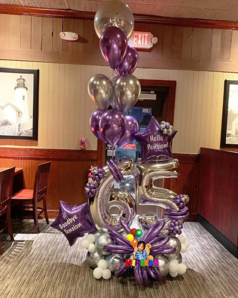 Custom balloon decorations for an event space