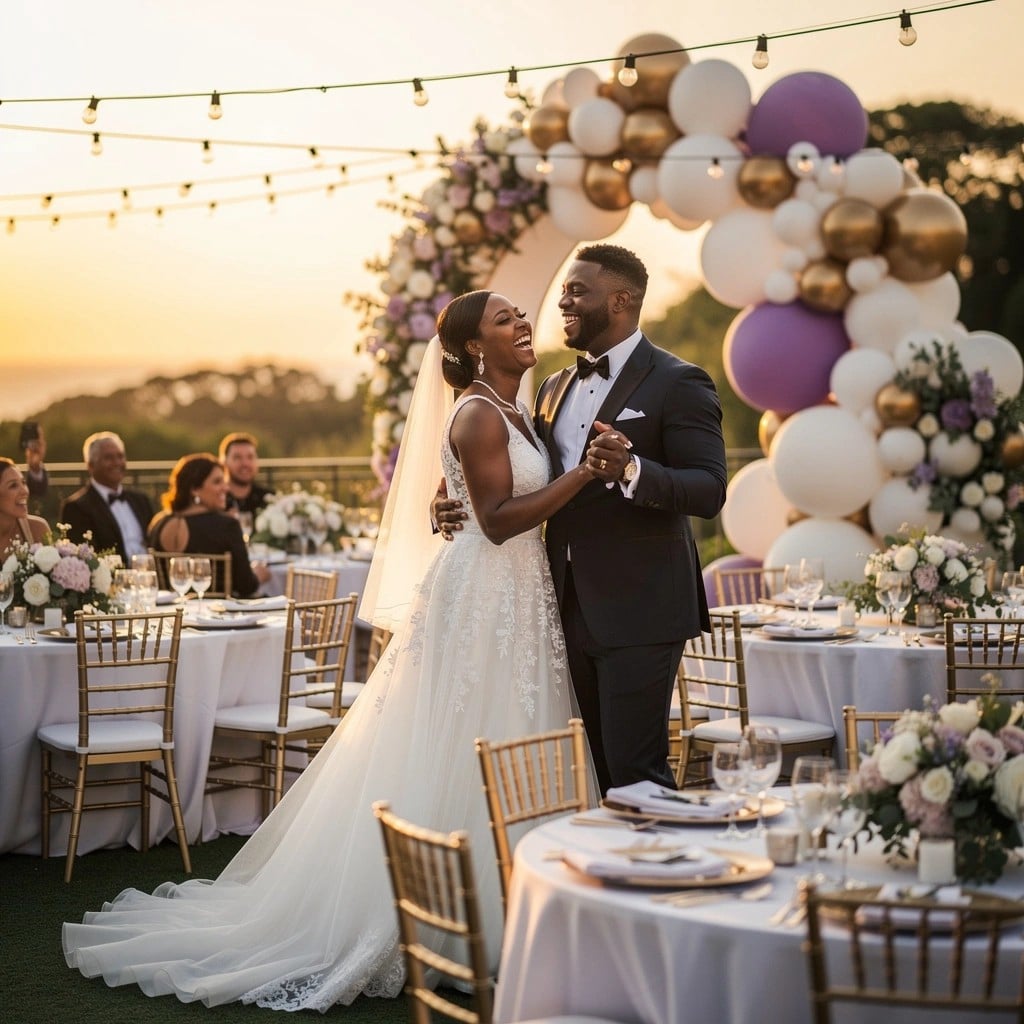 Wedding table with event decor